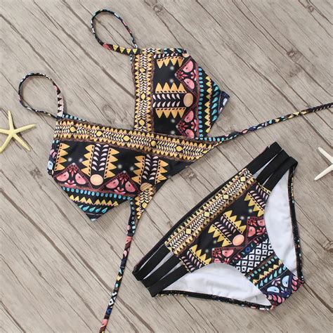 Free Shipping Aztec Swim Wear String Strappy Brazilian Bikini Jkp Allkpop Shop