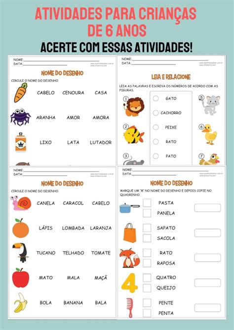 Pergunta Para Criança De 6 Anos - Atividades para Crianças de 6 anos - Mestre do Saber - Loja