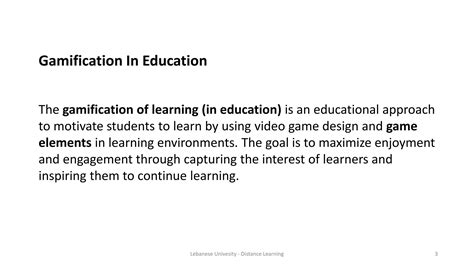 Gamification In Education Ppt