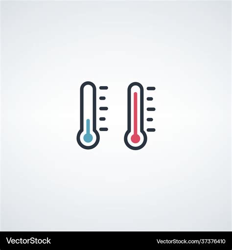cold warm thermometer temperature weather vector image