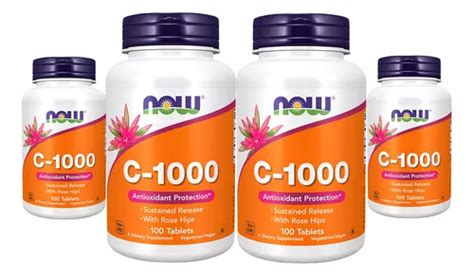 Vitamina C 1000 Mg Now Foods C 1000 Rosa Mosqueta 100 Comprimidos