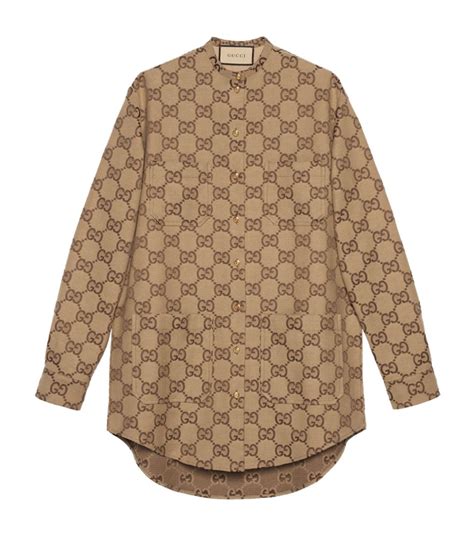 Gucci Neutrals Original Gg Canvas Shirt Harrods Uk