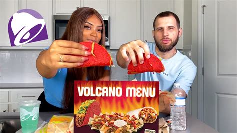 WE TRIED TACO BELLS NEW VOLCANO MENU YouTube