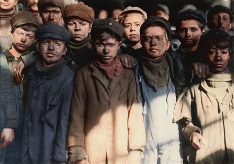 Child Labor See Lewis Hines Photos Colorized Time