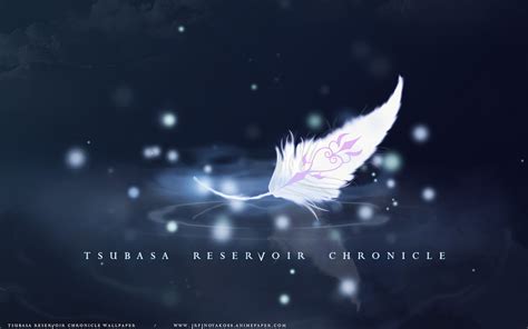 White Feather Illustration With Text Overlay Tsubasa Reservoir