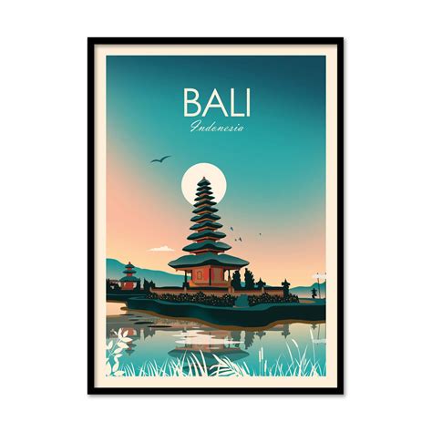 Art Poster Travel Posters Bali Indonesia Studio Inception