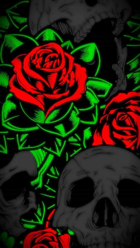 Skull And Roses Wallpapers Top Free Skull And Roses Backgrounds