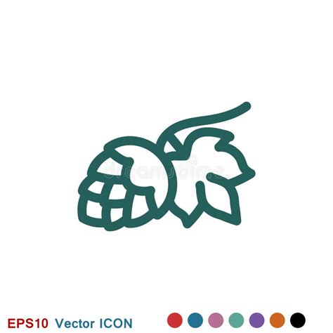 Logo D Ic Ne D Houblon Illustration Symbole De Signe De Vecteur Pour