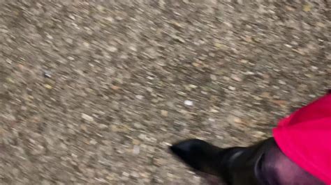 Crossdresser In High Heel Boots Out Walking British Gay Porn XHamster