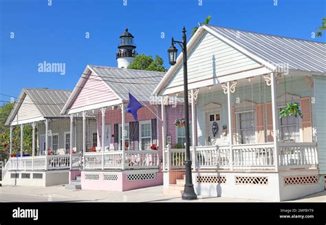 Key West Cottages Florida Usa Stock Photo Alamy