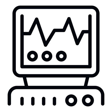 Cardio equipment icon outline vector. Hospital room 19034443 Vector Art