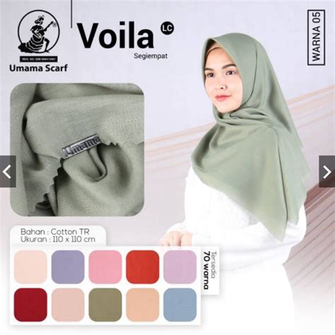 Hijab Segiempat Voila Laser Cut Lazada Indonesia