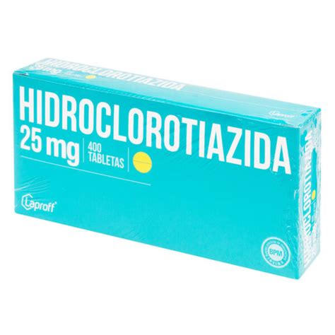 Hidroclorotiazida 25 Mg 400 Tabletas Lp Farmaprime