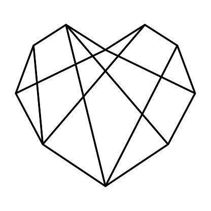 Coração É Forma Geometrica - Vetores de Ilustração Geométrica Do Vetor De Forma Do Coração Ícone ...