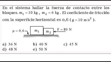 Fuerza De Contacto Entre Bloques Youtube