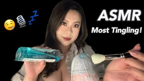 Asmr Most Brain Tingling 🤤🌿aloe Lotion Mic Brushing And Plastic Wrap Crinkles Over Mic💦wet