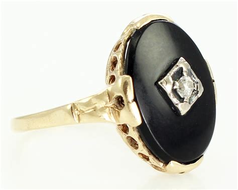 black onyx ring women 8