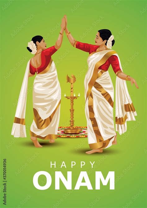 Happy Onam Greetings Thiruvathira A Traditional Dance From Kerala