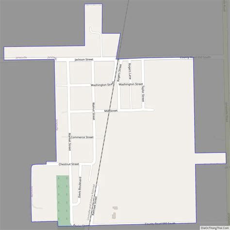 Map of Jonesville town, Indiana - Thong Thai Real