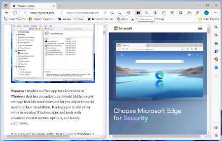 نحوه فعال کردن و استفاده از Split Screen در Microsoft Edge