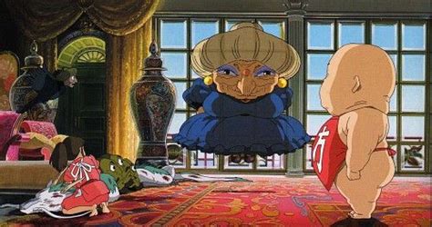 Spirited Away: Yubaba and the fat baby | Ghibli artwork, Studio ghibli ...