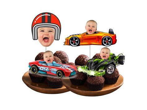 Hot Wheels Topo De Bolo Toppers Para Docinhos Foto