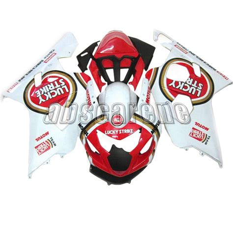 Lucky Strike Red White Motorcycle Full Fairing Kit For Suzuki GSXR600