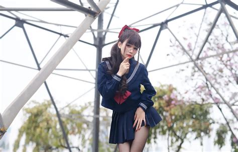 Wallpaper girl beautiful brunette asian cute for mobile and desktop section девушки