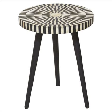 Handmade Luxury Black Striped Bone Inlay Stool At Best Price In Sambhal