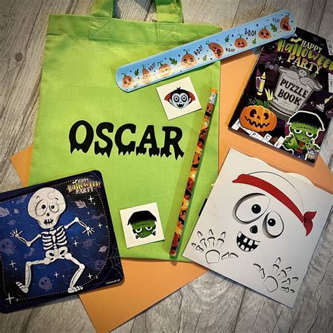Personalised Filled Halloween Party Bags By Alphabet Bespoke Creations