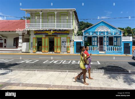 Typical Local Houses In The Old Town Puerto Plata North Coast