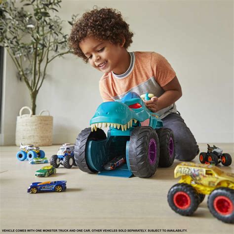 Mattel Hot Wheels Monster Trucks Car Чавкающий Мега Рекс Большой Игрушечный Монстр трак И