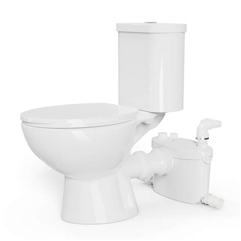 SUPERFLO Upflush Toilet For Basement Macerating Toilet With 600W