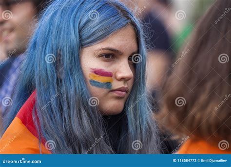 Sofia Pride People Celebrating At The Th Sofia Gay Pride Editorial Photography Image
