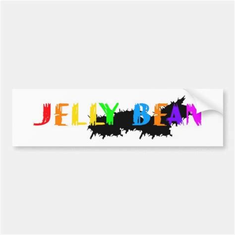 Jelly Bean logo Car Bumper Sticker | Zazzle