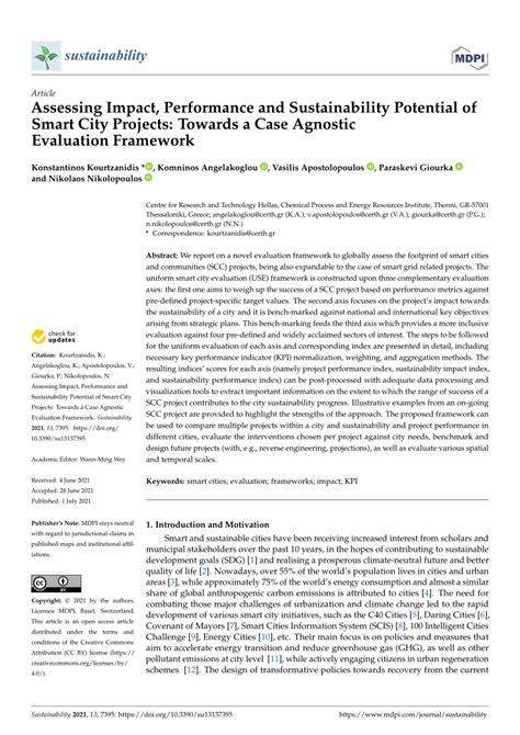 Pdf Assessing Impact Performance And Sustainability Potential Of