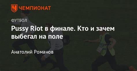 Почему участницы Pussy Riot выбежали на поле в финале чемпионата мира Чемпионат