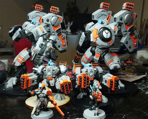 Painting Road to LVO : Tau40K | Tau warhammer, Tau empire, Tau battlesuit