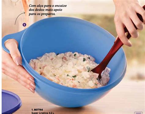 Tupperware Super Criativa 4 5 Litros Azul Claro Tampa Azul Escuro Mãe