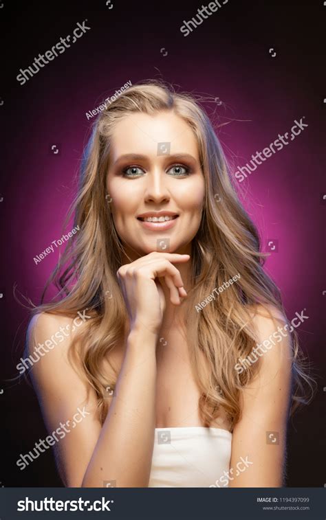 Beautiful Blonde Smiling Model Girl Naked Stock Photo Shutterstock