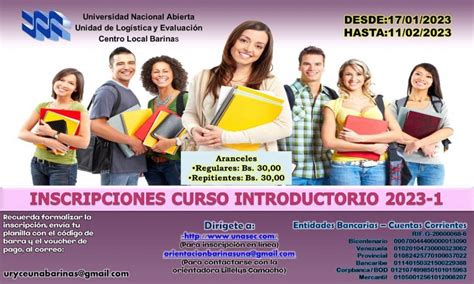 Inscripciones Para Curso Introductorio Lapso 2023 1 Universidad