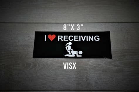 I Love Receiving Dick Bumper Sticker Decal Funny Naughty Stick Sex Figure Gay EBay
