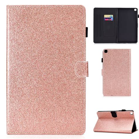 Galaxy Tab S6 Lite 10 4 Case Dteck Glossy Glitter Pu Leather Flip Case Stylus Holder Soft Tpu