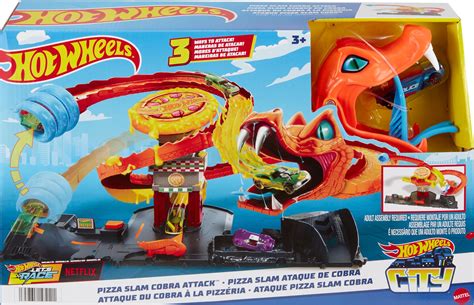 Hot Wheels City Pista Ataque De Cobra Vs Pizzaria E Carrinho Em Escala Amazon Br