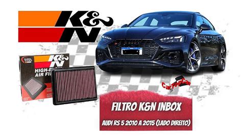 Filtro Ar K N INBOX Audi Rs4 Rs5 4 2 L 2010 A 2015 LADO DIREITO REF