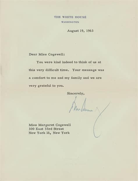 John F Kennedy Typed Letter Signed As President Rr Auction