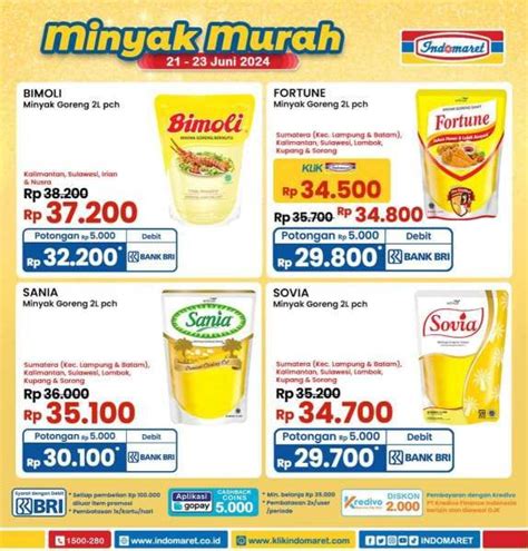 Promo Jsm Indomaret Weekend Terbaru Juni Minyak Goreng Murah