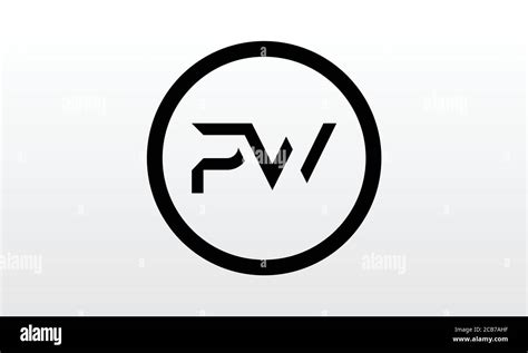 Letra Inicial PW Logo Con Creative Modern Business Typography Vector