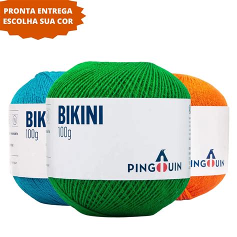 Fio Linha Misto de Acrílico Pingouin Bikini g metros Shopee Brasil