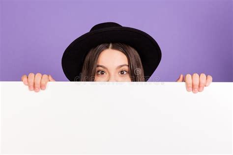 Photo Of Nice Optimistic Brunette Hairdo Girl Hide Wear Black Cap